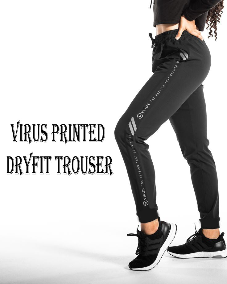 Active wear Trouser with Zipper Pocket Virus for female's - Premium dri fit trouser from The Divine Shop - Just Rs.2199! Shop now at The Divine Shop